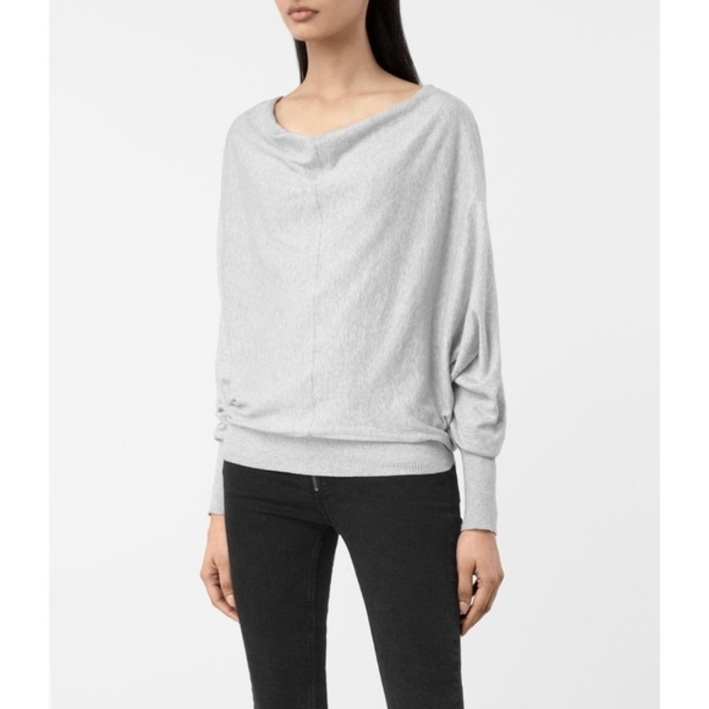 All Saints Elgar Cowl Neck Button Back Sweater